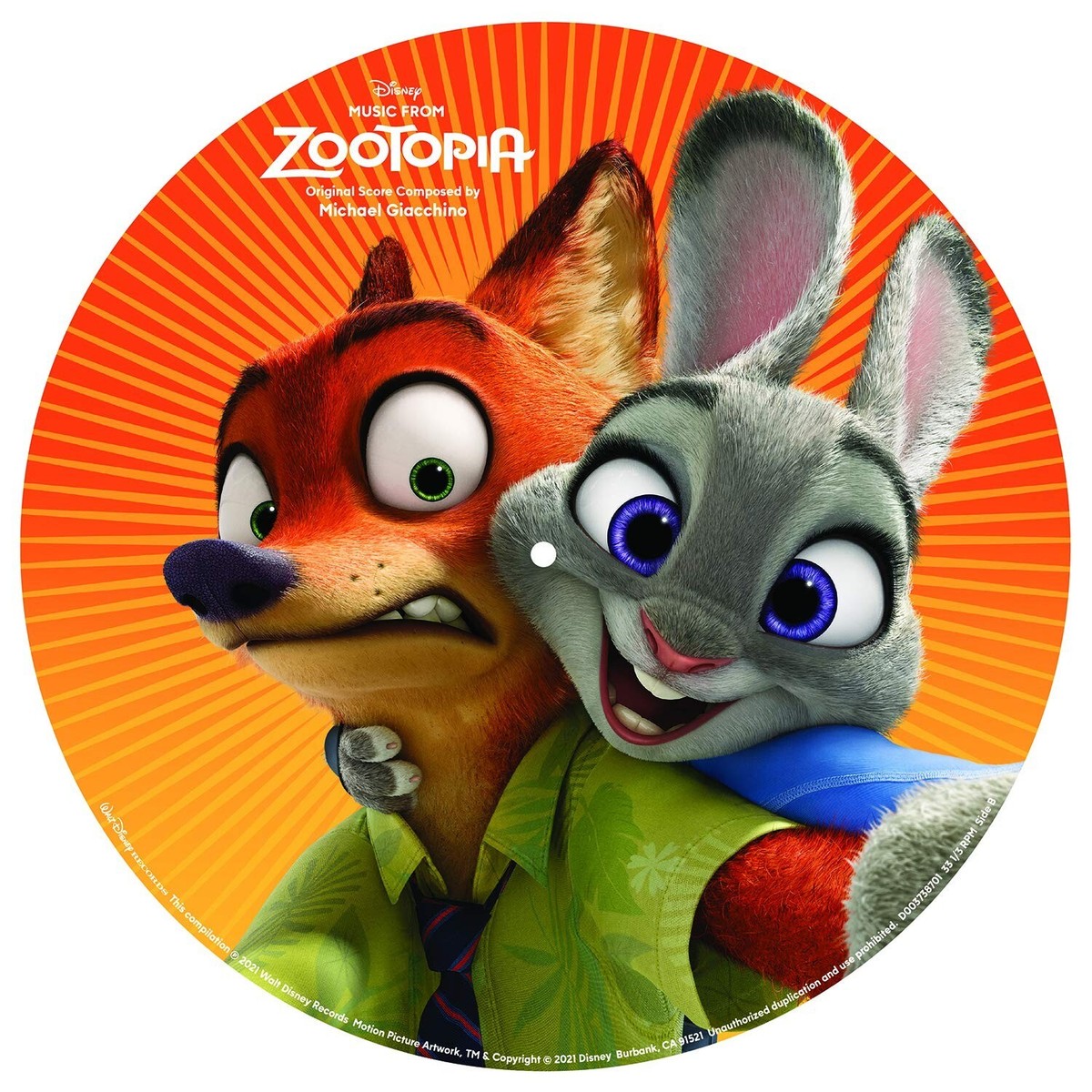 米LP Michael Giacchino Music From Zootopia (Original Score) D003738701 Walt Disney Records 未開封 /00260 Zootopia - (Original Score) Michael Giacchino ( Picture Disc