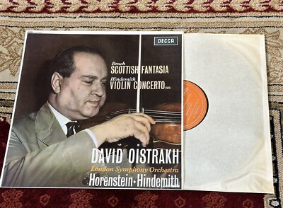 RARE Decca LXT SXL 6035 Vinyl LP  Hindemith Oistrakh Bruch Scottish Fantasia NM