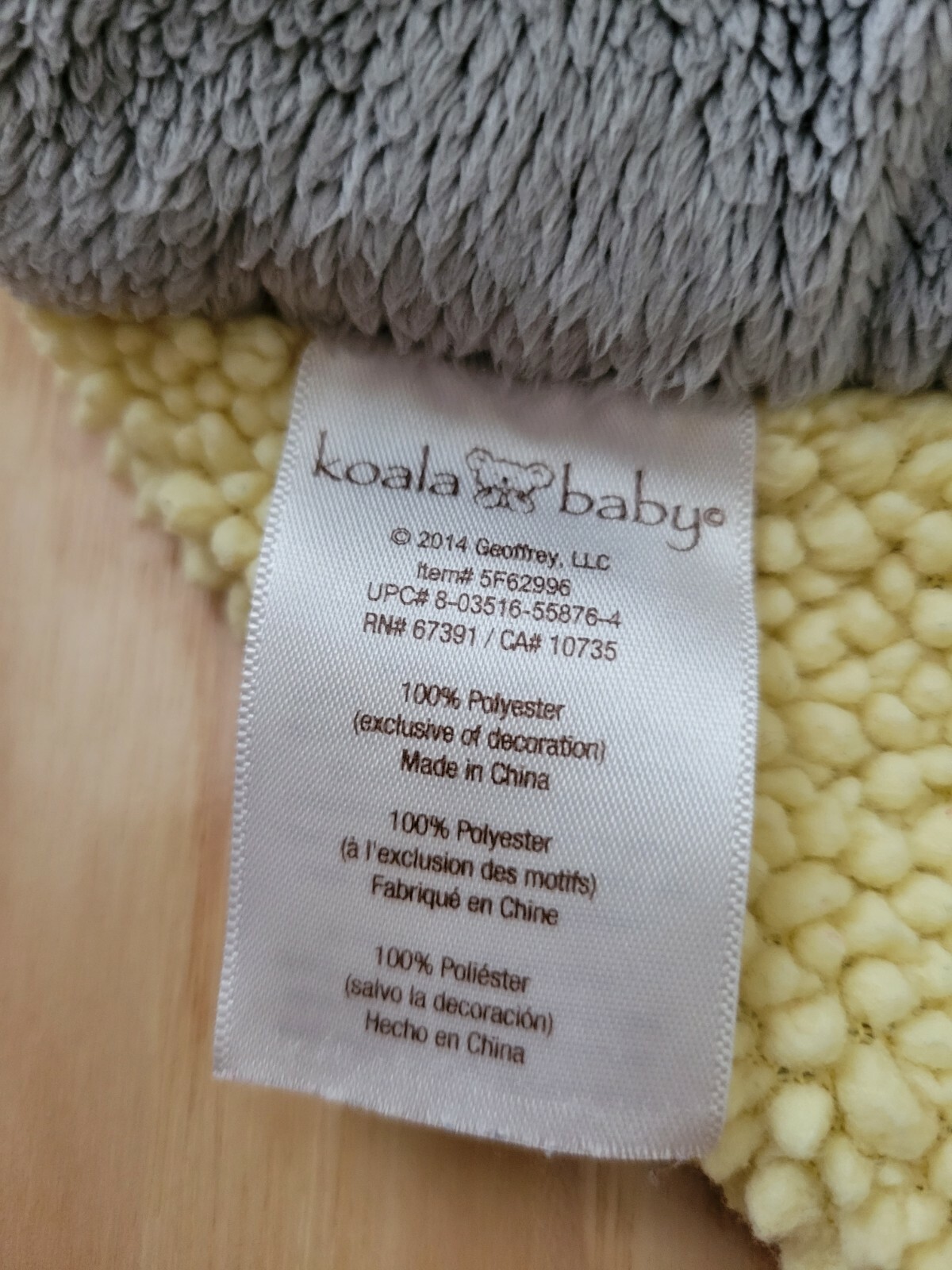 Koala Baby Blanket Elephant Bird Blue Gray Yellow Lovey Sherpa Velour