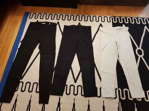 3tlg. H&M,TCHIBO Leggings-Set 122/128 Hose leo clean boho öko wald strumpf zar
