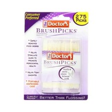 The Doctors BrushPicks Interdental Toothpicks with Portable Dispenser Case 275ct