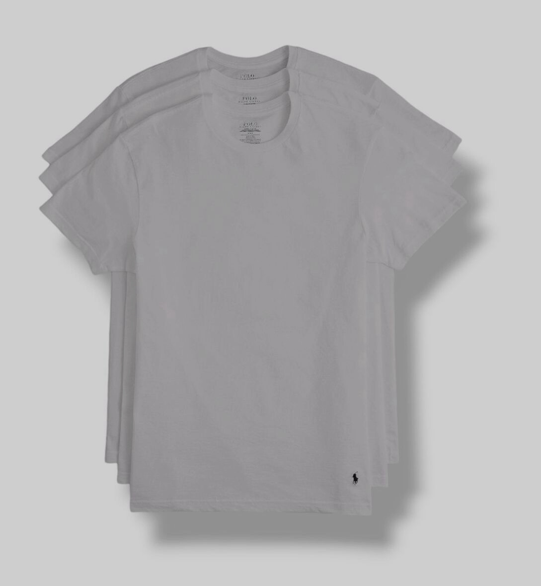 42 Polo Ralph Lauren Men's White Cotton Undershirt Crew 3Pack TShirt Size M eBay