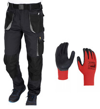 Montagehose Arbeitskleidung schwarz-grau Gr 46-68 robuste Hose mit Knietaschen