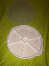 Tupperware Vintage Oma`s Snackplatte mit Deckel für Party Dip Fernsehabend weiß