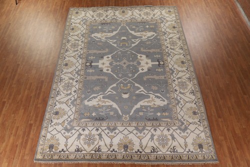 Authentic Hand-Knotted Oushak Indian Large Rug 10x14 ft Carpet - Picture 3 of 22