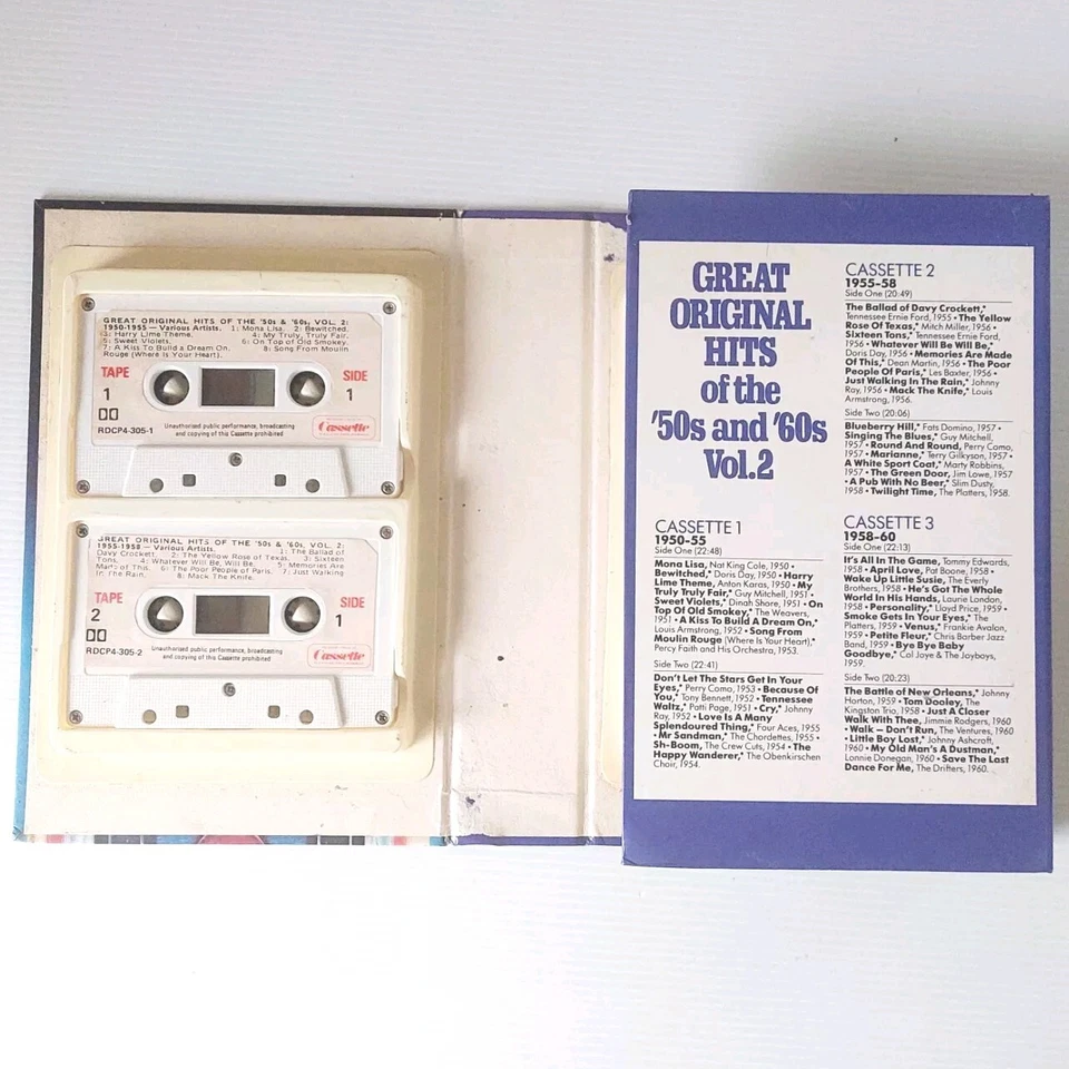 Great Original Hits Of The 50s & 60s Vol 2 Reader's Digest 6 x Cassette Tape Set - Image 4 of 4