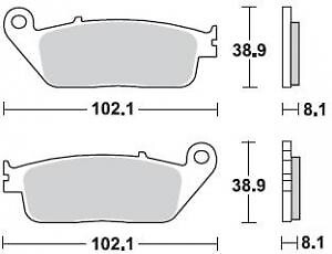 Plaquettes de frein avant Brembo 07HO30SA pour moto Kawasaki Z800 E 2013-2016