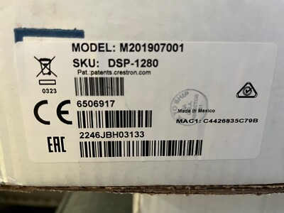 Crestron DSP-1280 Digital Audio Signal Processor - Model: M201907001