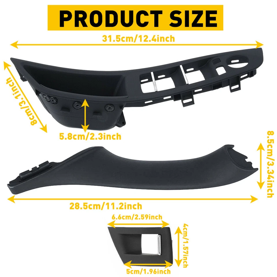 Door Switch Panel Handle Pull Inner Trim For 2010-2016 BMW 520i 523i 528i 535i - Image 3 of 4