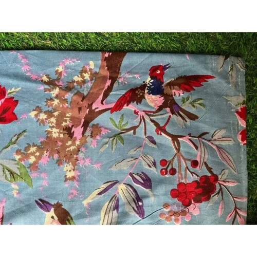 25 Yard Hand Block Print Handmade Cotton Indian Natural Sewing Crafts Fabric Lot - Picture 3 of 3