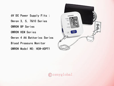 LINYAN-6V AC Adapter For Omron Blood Pressure Monitor Hem-ADPTW5, 5, 7,10 Series, BP5250 BP5450 Replacement Power Cord Supply
