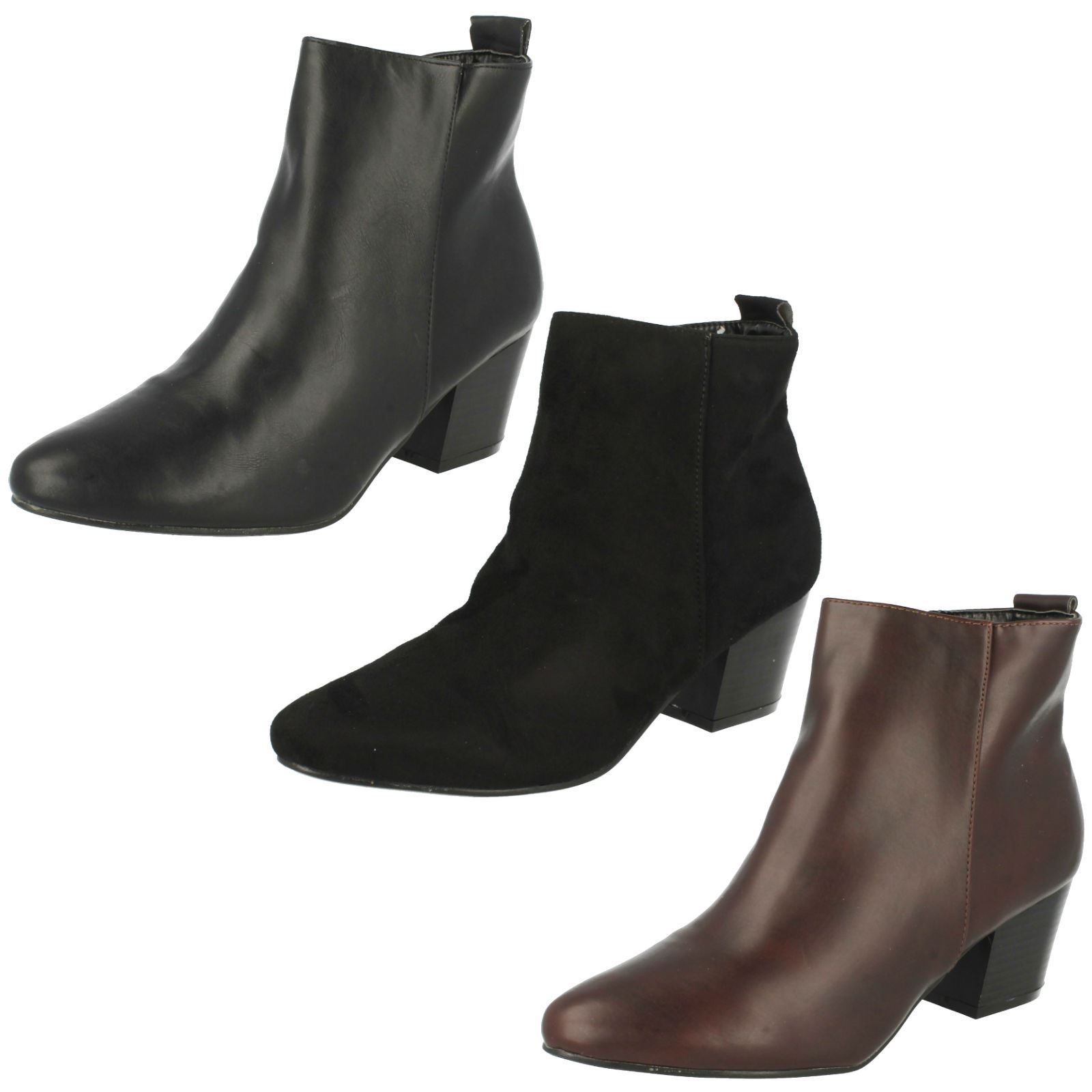 Ladies Spot On Ankle Boots F50360 Ladies Spot On Ankle Boots F50360