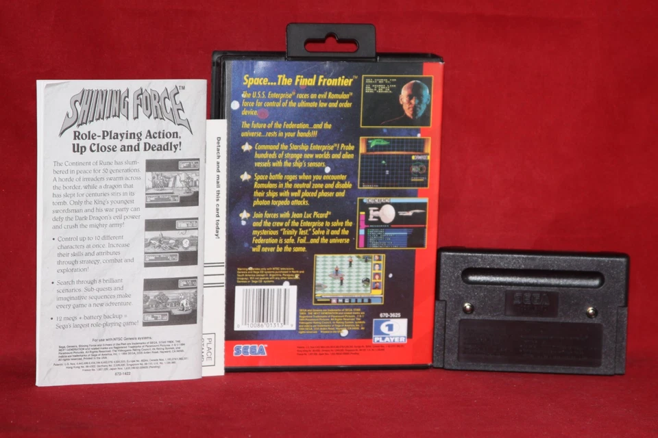 Star Trek: The Next Generation (Sega Genesis, 1994) Game Cartridge, CIB Complete - Image 2 of 4