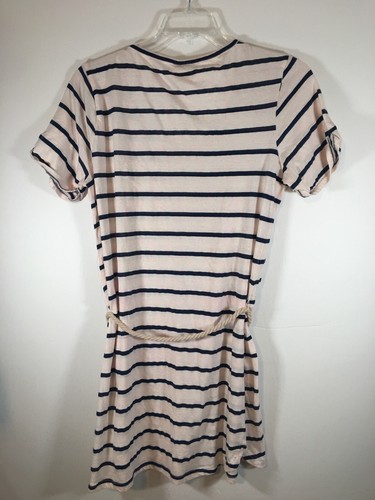 Abito Route 66 XL bianco rosa navy a righe con cintura stile t-shirt morbido elasticizzato - Foto 2 di 14