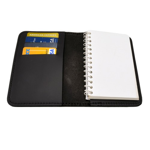 Police Leather Book Style Memo Book Cover 3x5 Pocket Notebook Note Pad Black - Picture 4 of 6