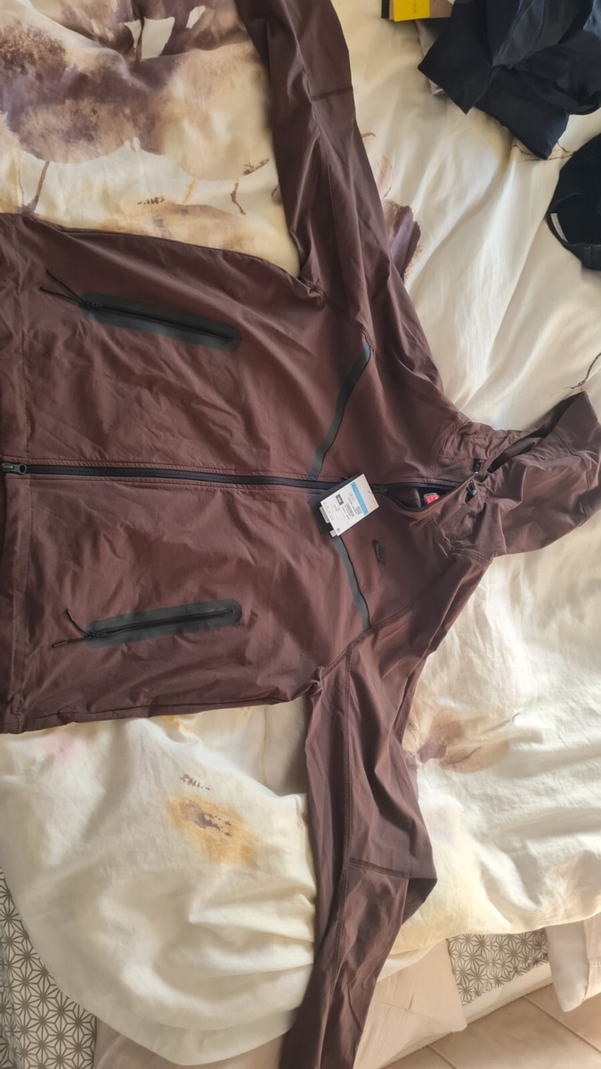Nike Tech Windrunner Woven Zip Up Jacket HM7151-237 Brown Size