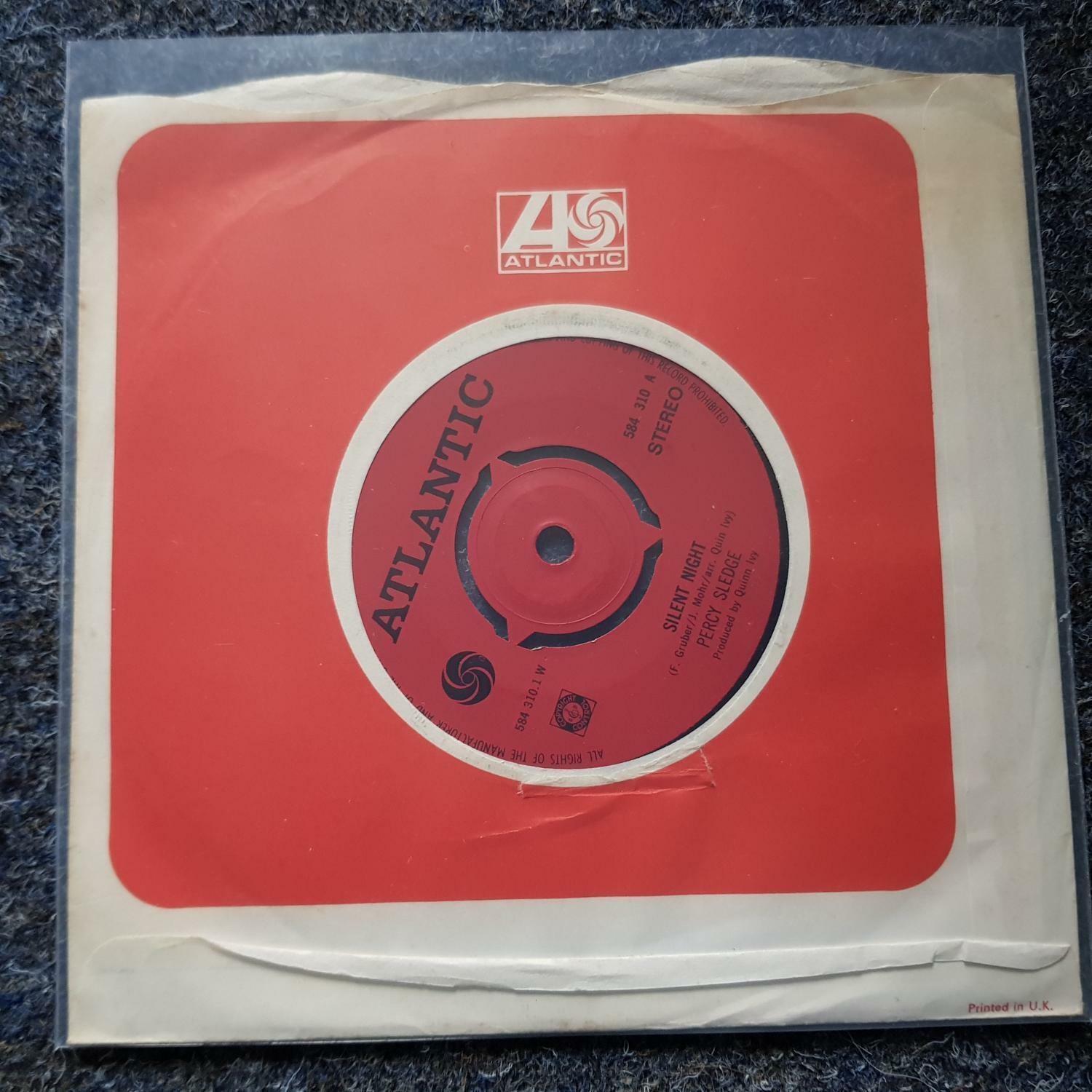 7"" Single Vinyl Percy Sledge - Silent night/ Christmas wish UK