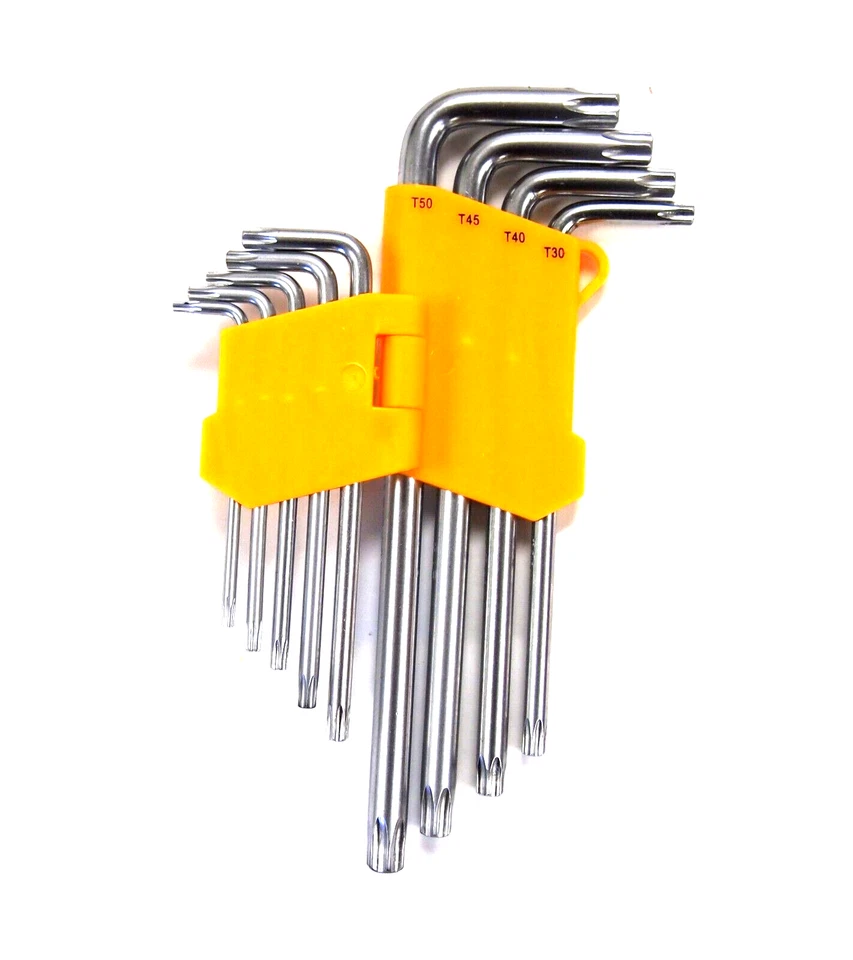 9PC Tamper Proof Torx Star Hex Key L Wrench T10 – T50  2-3/4" – 6-7/8" 260809 - Image 2 of 4