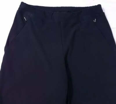 LUCY Activewear Size SMALL Black Micropoly Cropped Yoga Pant- Wide