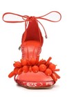 Schutz Tasha Fabric Sandal Paisley Coral Beaded 8 New In Box — photo 2