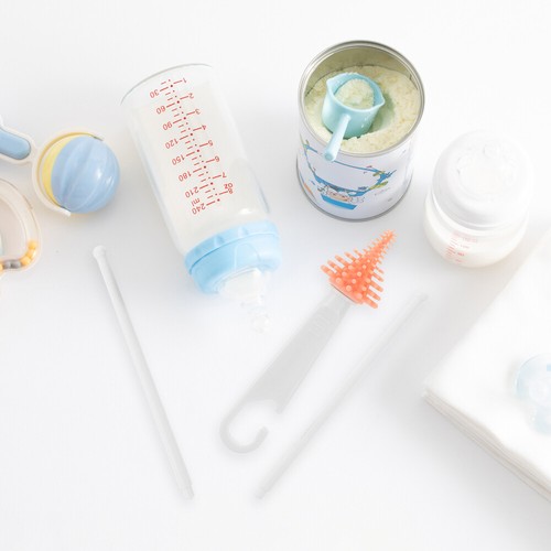 1 Set Baby Bottle Drying Rack Bottle Cleaner Brush Milk Bottle Nipple Brush