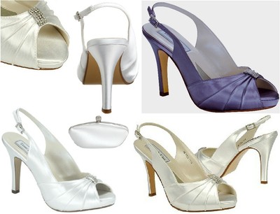 white satin dyeable shoes