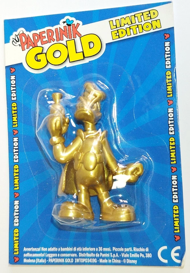 Paperinik Gold Limited Edition 3D Figure Personaggio 5cm Disney - Imagen 1 de 1