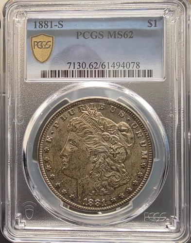 1881 S PCGS MS62 Morgan Silver Dollar Solid Coin graded 12/2025