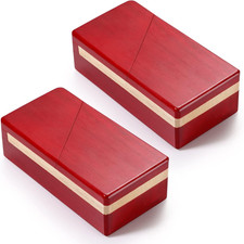 2 Pack Impossible Puzzle Box Wooden Secret Puzzle Box with Drawer Mini 3D Brain