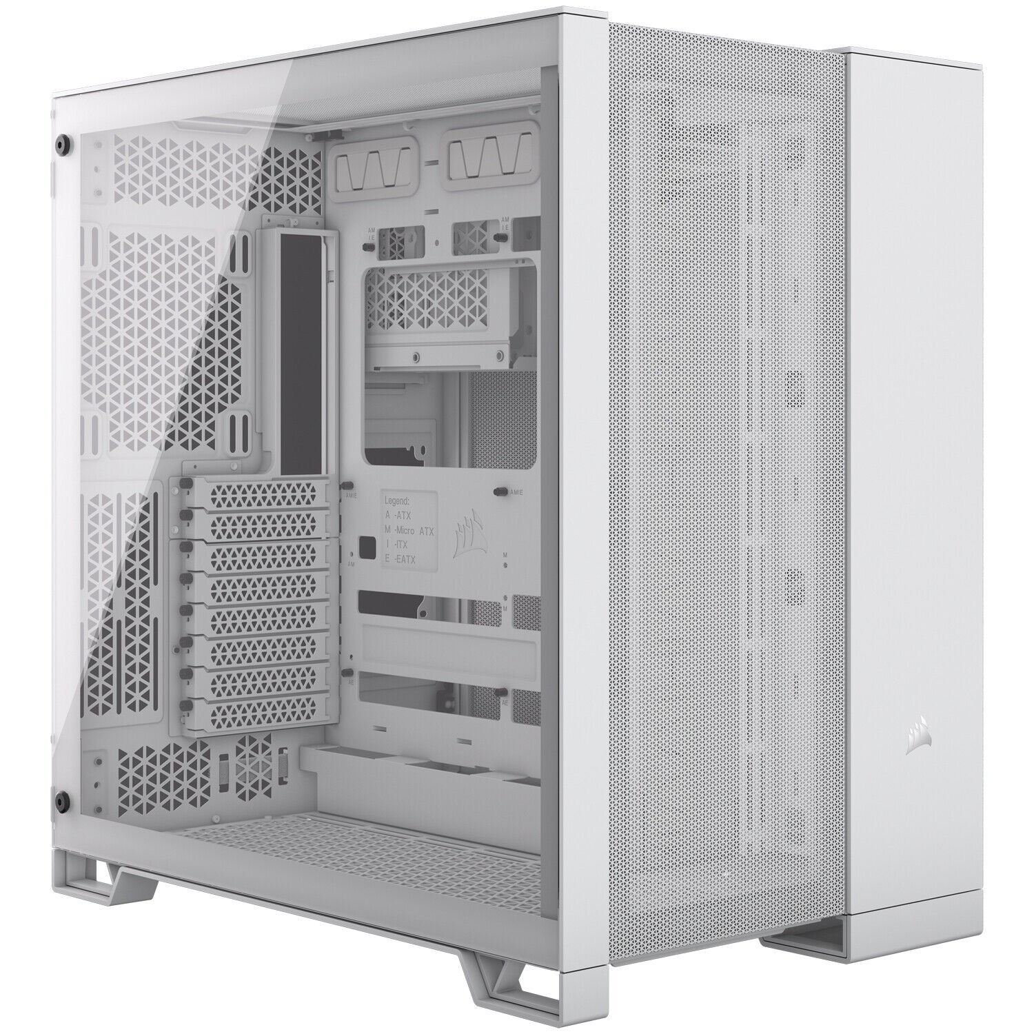 Corsair Bianco Flusso D'aria 6500D (Atx, E-Atx, Matx, Mini-Itx), Case Pc, - Immagine 2