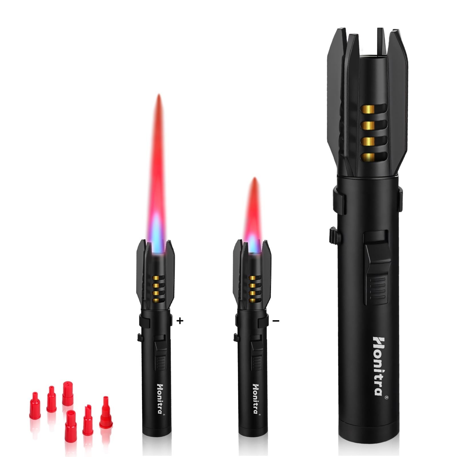 Torch Lighters, Butane Lighters, Adjustable Jet Flame Torch Lighters, Windpro...