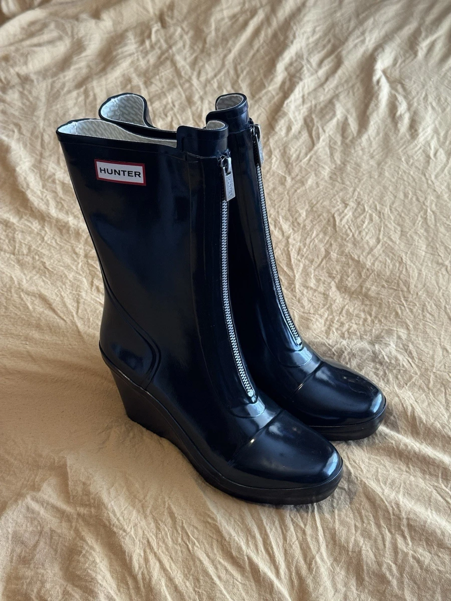 Kiks Mens Black Rubber Waterproof Zipper Front Overboots Rain Boots Size 10 Zip Black Rubber Boots for Men for sale | eBay main image 2