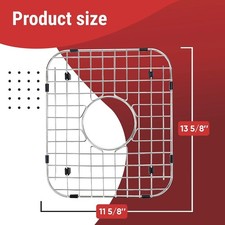 Kitchen Sink Protector Grid, Stainless Steel Sink Bottom Rack 13.6" x 11.6"