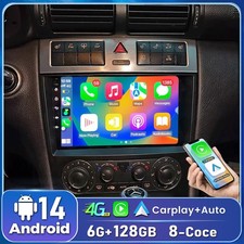 Android 14 Autoradio 6+128G 8-kern SWC f&uuml;r Mercedes Benz C/CLK Klasse W203 W209