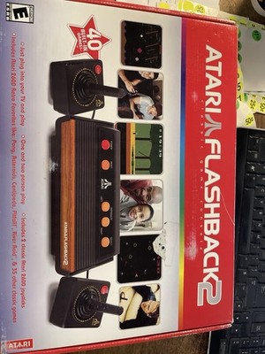 2005 ATARI Flashback 2 Classic Game Console 40 Games Joysticks 2600 Retro  Box