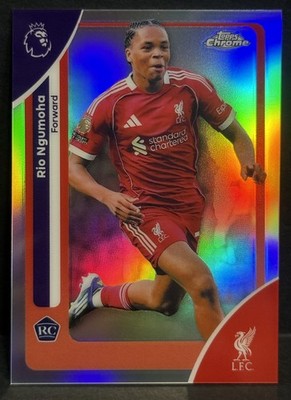 2025-26 Topps Chrome Premier League Liverpool RC Rio Ngumoha