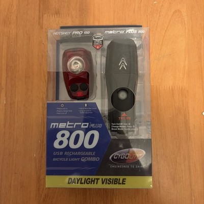 Cygolite Metro Plus 800 Headlight and HotShot Pro 150 Taillight Set 