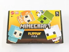 Mattel Minecraft Flippin’ Figs 2-Pack Action Figures, Set with Sheep & Chicken