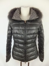 HERNO Daunenjacke Wendejacke dt.38 abnehmb.Pelzkragen graphit grau schwarz creme