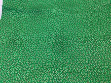 Green Calico Holly Red Berries Cotton Fabric Christmas Quilting - 2 1/2 Yards