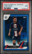 2022-23 TOPPS UEFA CHAMPIONS LEAGUE JAPAN EDITION #1 LIONEL MESSI BLUE MOJO