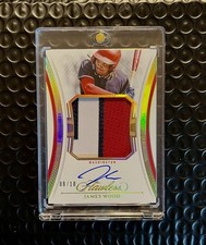 2025 Panini Flawless Gold Flawless Patch On Card Auto James Wood /10! Nationals