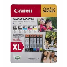 Canon PGI-270XL, CLI-271XL CMYK Ink Cartridges Value Pack (5 Cartridges)