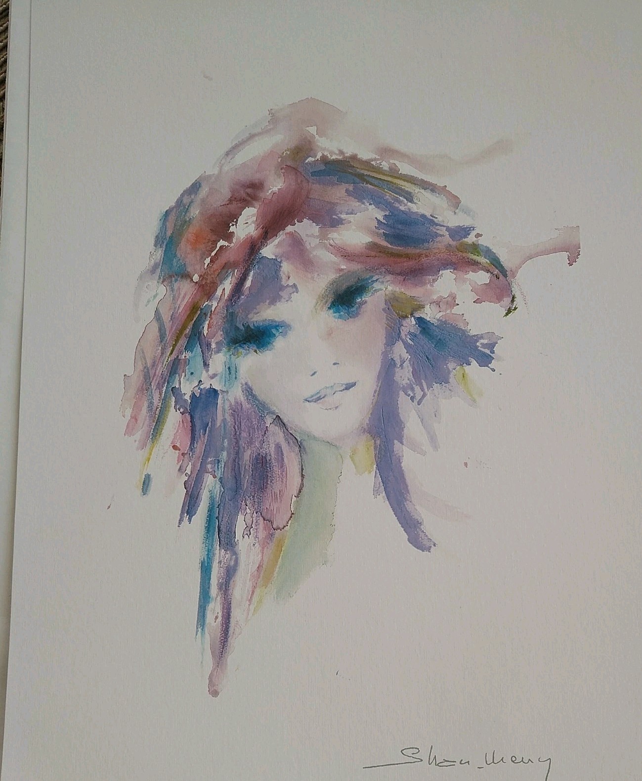 Vintage Shan Merry Amethysta 2005 Seriolithograph
