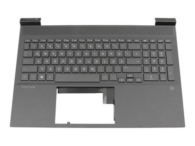 HP Victus 16-d1000 original Tastatur inkl. Topcase DE (deutsch) schwarz/schwarz 