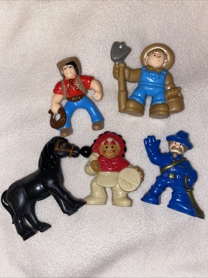 Vintage Lincoln Logs 5 figures STEM Imagination 2 