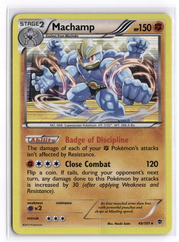 Pokemon TCG Machamp (49) 49/101 Plasma Blast Holo Rare MP
