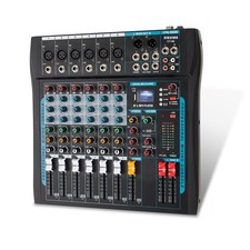 Audio Mixer,6 Channel Board Mixer for Streaming, Professional Sounds Board Mi...