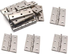 XMHF Cabinet Gate Closet Door Hinges 2.4"x1.5" Home Furniture Silver Tone 