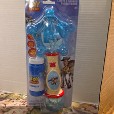 Disney Pixar Toy Story Lights  Sounds Bubble Wand w/ 4 fl oz Bubbles Age 3 